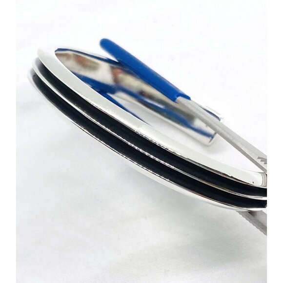 David Yurman Sterling Silver 925 Knife Edge Cuff Bracelet HEAVY! - Picture 6 of 10